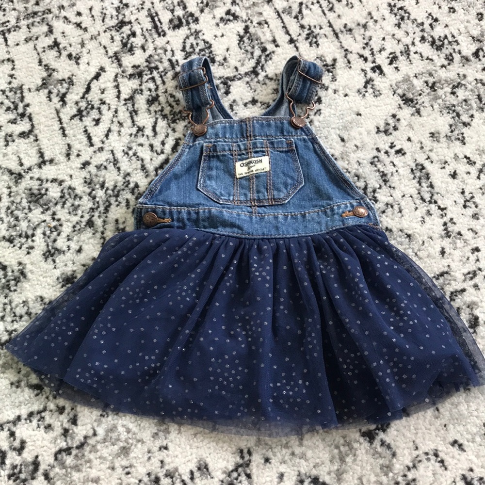 Oshkosh Bgosh Denim overalls dress size 24 mos